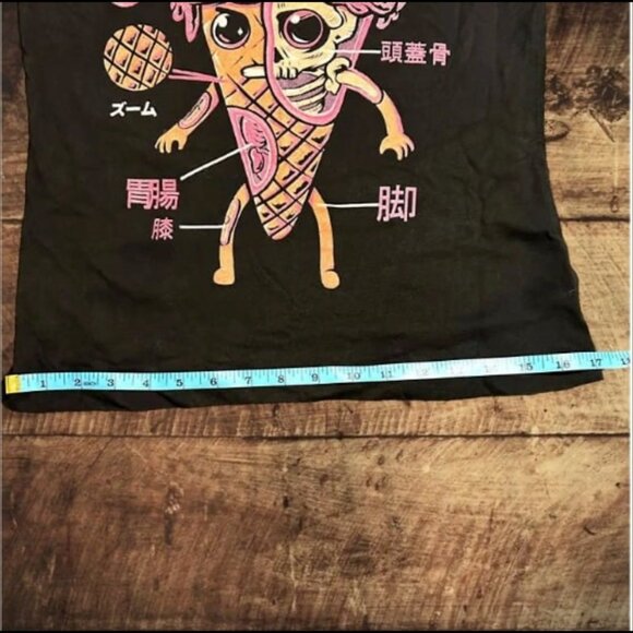Ice Cream Kaiju Black Graphic T Shirt‎ Ladies Small - Picture 9 of 9